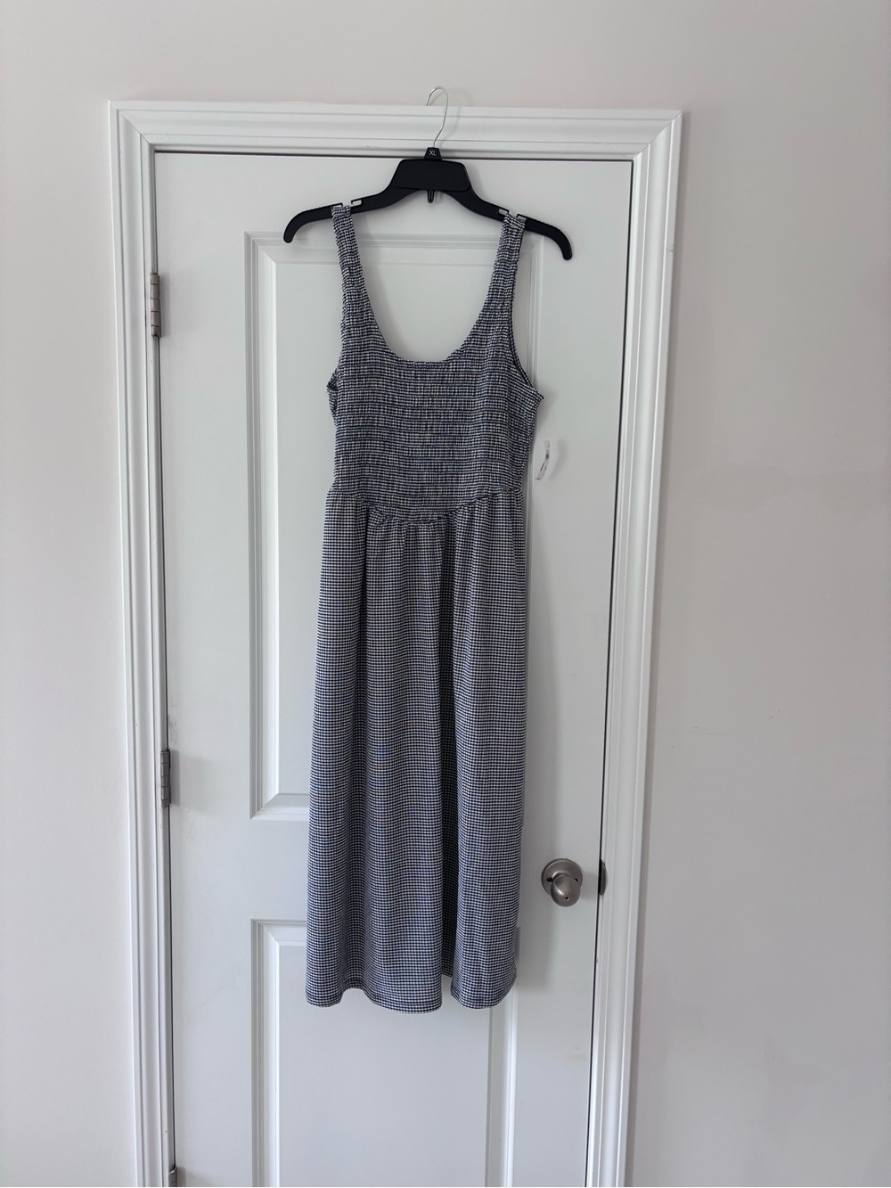 NWT Old Navy Sleeveless Midi Dress in Navy Gingham
